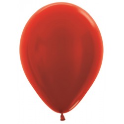 Шар с гелием (12''/30 см) Красный (Red-515) Металлик
