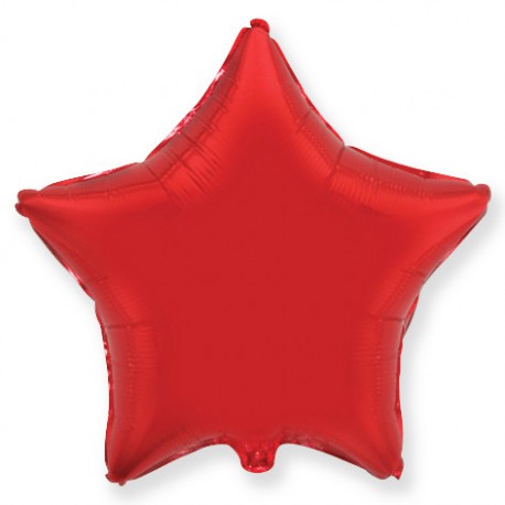 Шар фольгированный Звезда (16''/40 см), красная
