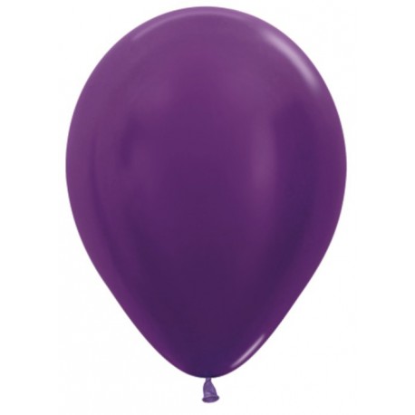 Шар с гелием (12''/30 см) Фиолетовый, металлик
