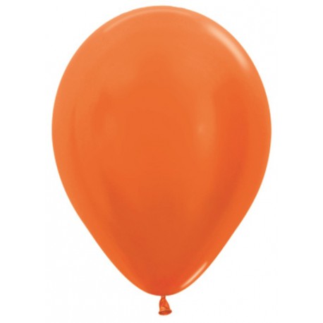 Шар с гелием (12''/30 см) Оранжевый, металлик