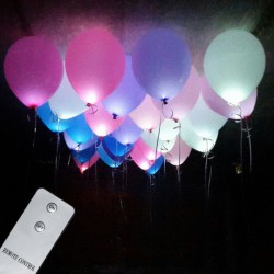 Светодиодные шары с пультом, белое свечение, шары с гелием (12''/30 см)