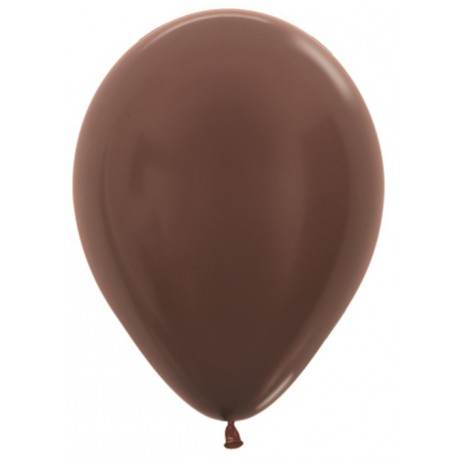 Шар с гелием (12''/30 см) Шоколадный, металлик