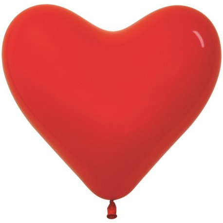 Сердце с гелием (16''/40 см) Красный, яркий матовый