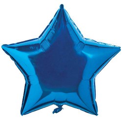 Шар фольгированный Звезда (16''/40 см), синий