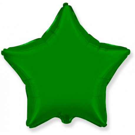 Шар фольгированный Звезда (16''/40 см), темно-зеленый