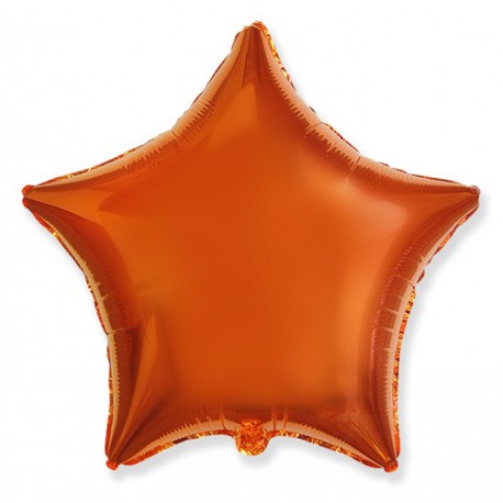 Шар фольгированный Звезда (16''/40 см), оранжевый