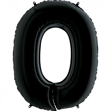 Шар фольгированный "Цифра 0" (34''/86 см), черный