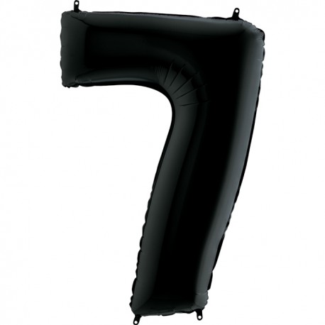 Шар фольгированный "Цифра 7" (34''/86 см), черный