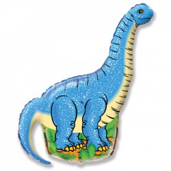 Шар фольгированный - "Динозавр", голубой (31''/78 см)