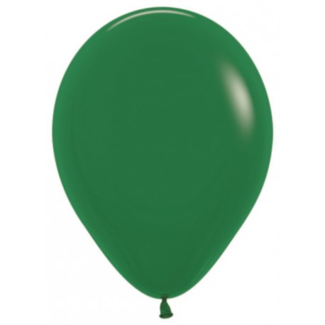 Шар с гелием (12''/30 см) Темно-зеленый, яркий непрозрачный