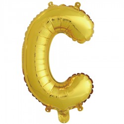Шар фольгированный "Буква C" (11''/28 см), золото