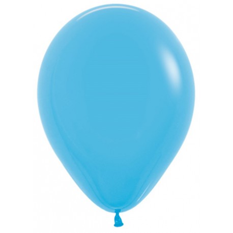 Шар с гелием (12''/30 см) голубой, яркий непрозрачный