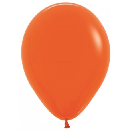 Шар с гелием (12''/30 см) Оранжевый, яркий непрозрачный