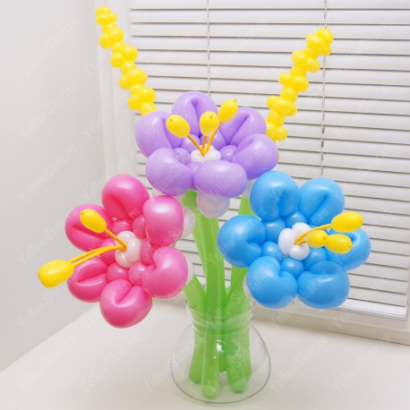 Цветы из воздушных шаров своими руками
