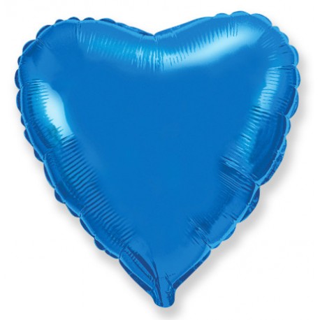 Шар фольгированный Сердце (16''/40 см), Синий