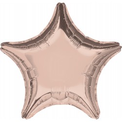 Шар фольгированный Звезда (16''/40 см), Розовое золото