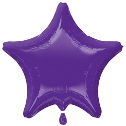 Шар фольгированный Звезда (16''/40 см), фиолетовый