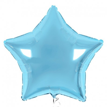 Шар фольгированный Звезда (16''/40 см), нежно голубая