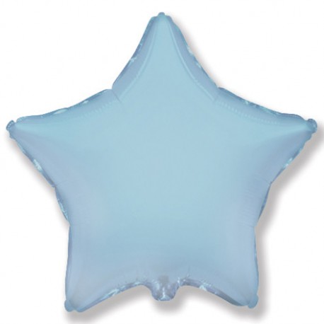 Шар фольгированный Звезда (16''/40 см), Светло-голубой