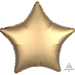 Шар фольгированный Звезда (16''/40 см), Золотой сатин