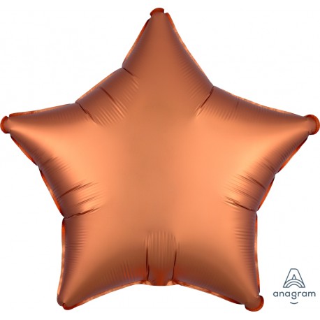 Шар фольгированный Звезда (16''/40 см), Янтарный сатин