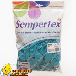Воздушные шары Sempertex 12"(30 см), цвет карибский голубой яркий непрозрачный, 100 шт