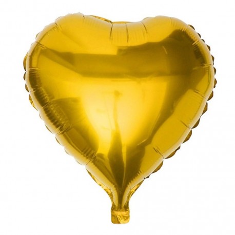 Шар фольгированный Сердце (24''/61 см), золото