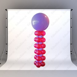 Колонна из воздушных шаров с метровым шаром