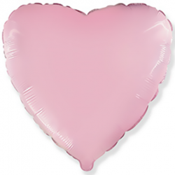 Шар фольгированный Сердце (24''/61 см), розовый