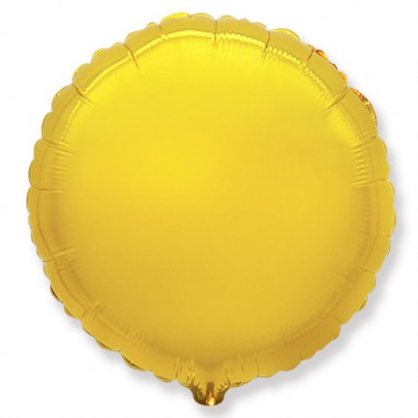 Шар фольгированный Круг (16''/40 см), золотой