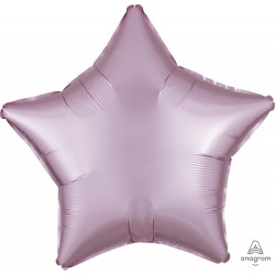 Шар фольгированный Звезда (16''/40 см), Розовый сатин