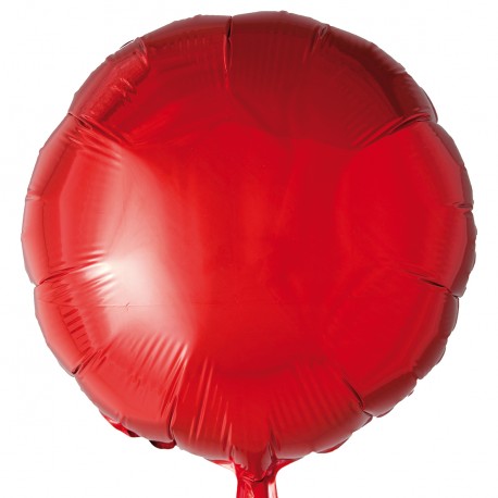 Шар фольгированный Круг (16''/40 см), красный