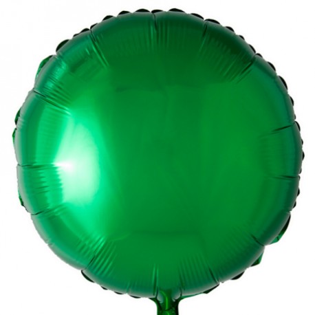 Шар фольгированный Круг (16''/40 см), зеленый