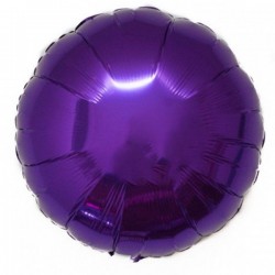 Шар фольгированный Круг (16''/40 см), фиолетовый