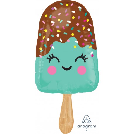 Шар фольгированный "Счастливое мороженое на палочке" (35''/88 см)