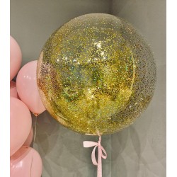 Полимерная гелиевая сфера с лазерным конфетти (22''/56 см)