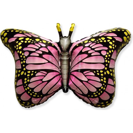 Шар фольгированный - "Бабочка-монарх", фуксия (30''/76 см)