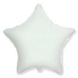 Шар фольгированный Звезда (24''/61 см), белая