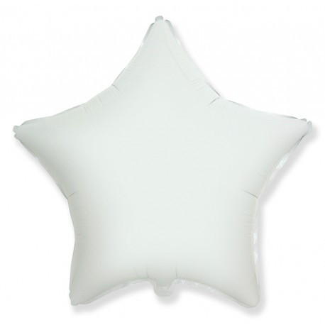 Шар фольгированный Звезда (24''/61 см), белая
