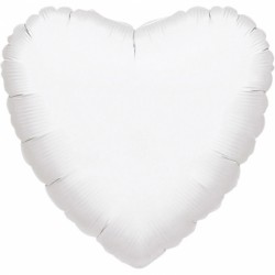 Шар фольгированный Сердце (24''/61 см), белое