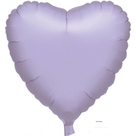 Шар фольгированный сердце (16''/40 см), лиловый