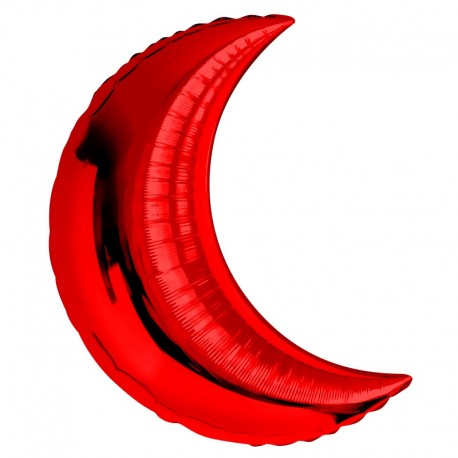 Шар фольгированный Полумесяц (30''/76 см), красный