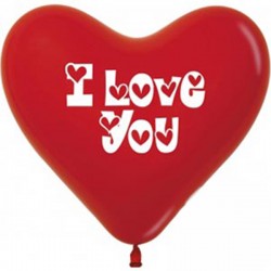 Шары в форме сердец мини на кровать "I Love You"