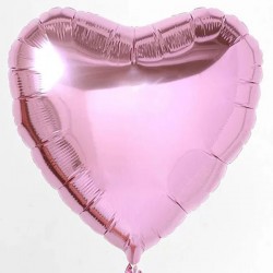 Шар фольгированный Сердце (14''/35 см), светло-розовое глянец