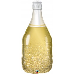 Шар фольгированный "Бутылка шампанского золотая" (34''/86 см)