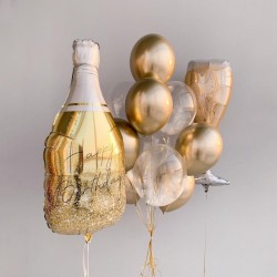 Композиция из гелиевых шаров шампанское