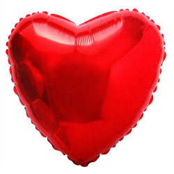 Шар фольгированный Сердце (24''/61 см), Красный
