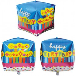 Шар фольгированный "С Днем рождения!" (28''/71 см) свечки