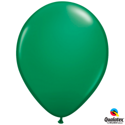 Шар с гелием (11''/28 см) Зеленый, яркий непрозрачный