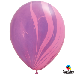 Шар с гелием (11''/28 см) розово-фиолетовая радуга, Супер Агат
